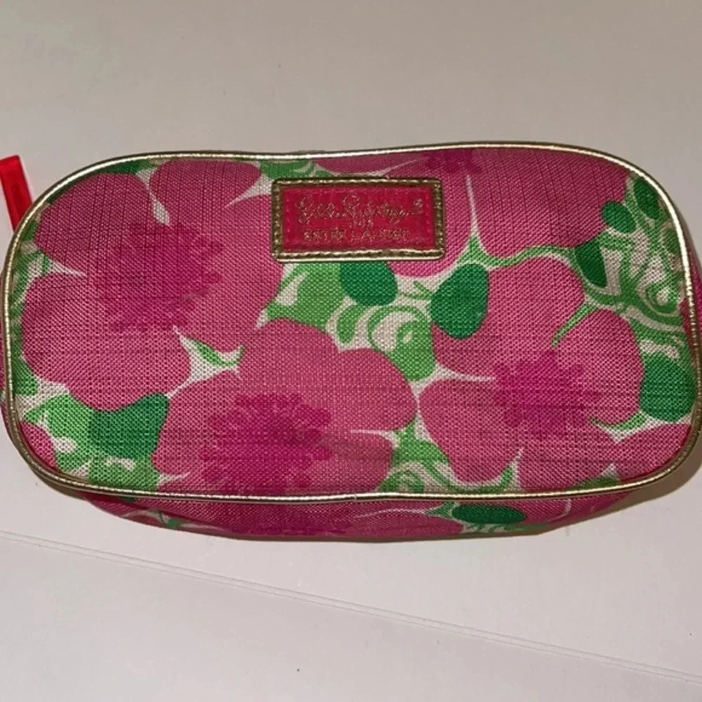 Lily Pulitzer Pink cosmetics bag